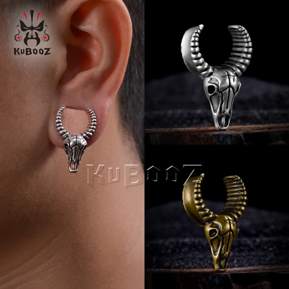 KUBOOZ Trendy Copper Sheep Skull Notches Ear Tunnels Expander Gauges Plugs Earrings Piercing Body Jewelry Stretchers 2PCS
KUBOOZ Trendy Copper Sheep Skull Notches Ear Tunnels Expander Gauges Plugs Earrings Piercing Body Jewelry Stretchers 2PCS