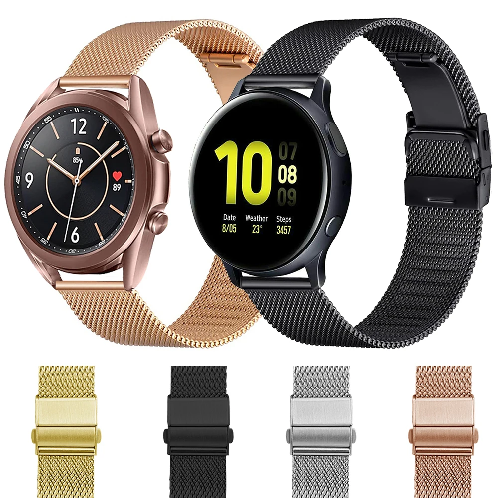 Сетчатый Браслет для Samsung Galaxy Watch 3 41 45 мм Active 2 40 44 мм, ремешок из нержавеющей стали для 42 46 мм, 20 22 мм
Сетчатый Браслет для Samsung Galaxy Watch 3 41 45 мм Active 2 40 44 мм, ремешок из нержавеющей стали для 42 46 мм, 20 22 мм