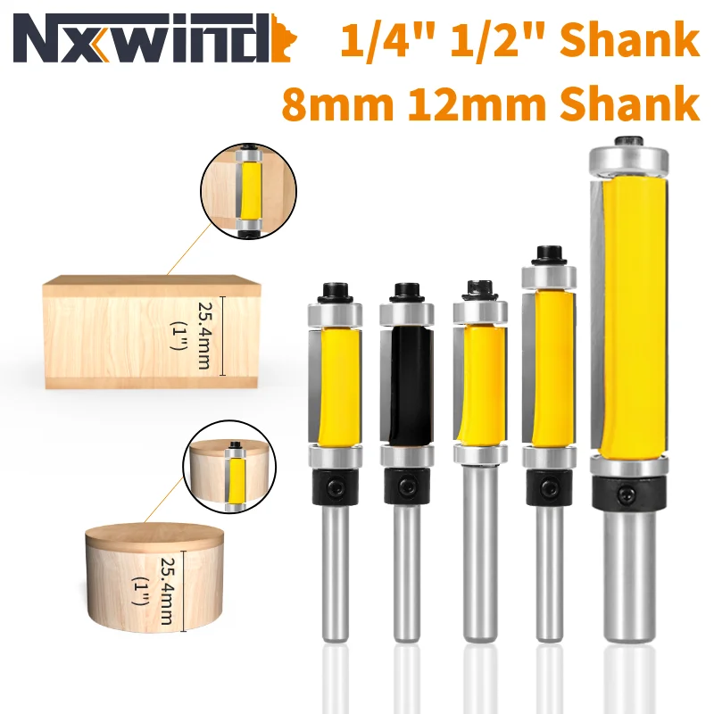 

NXWIND Flush Trim Bit With Double Bearing Router Bit Woodworking Milling Cutter For Wood Bit End Milll Tools