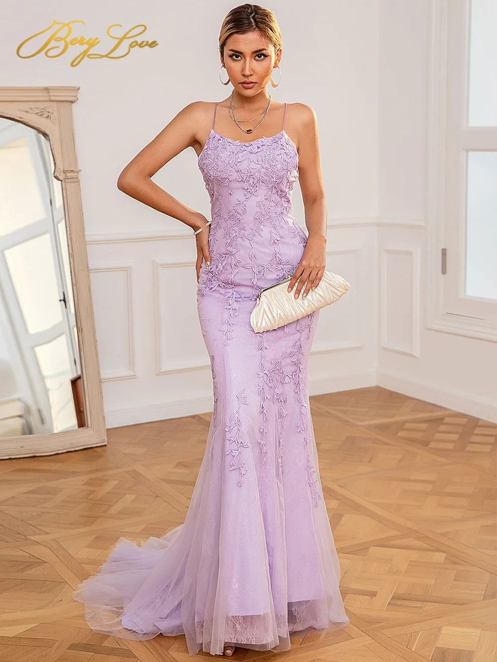 

Ярко-розовое платье на бретелях-спагетти, модель 2022 года, блестящее сексуальное длинное платье с открытой спиной и юбкой-годе для выпускног...