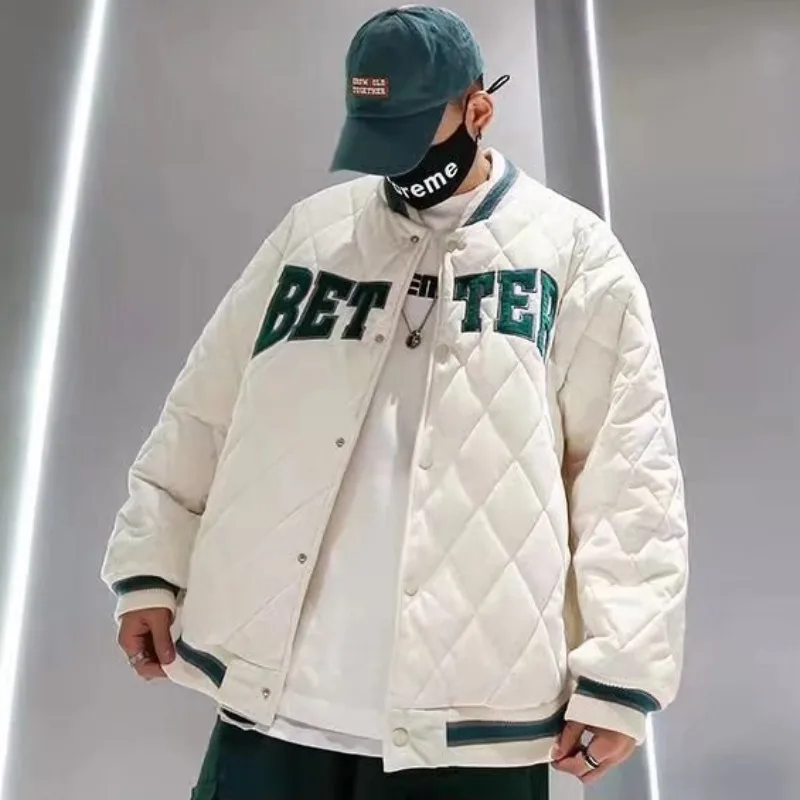 Autumn and winter letters embroidered baseball suit men and women loose pair overalls padded coat thick coat men
Autumn and winter letters embroidered baseball suit men and women loose pair overalls padded coat thick coat men