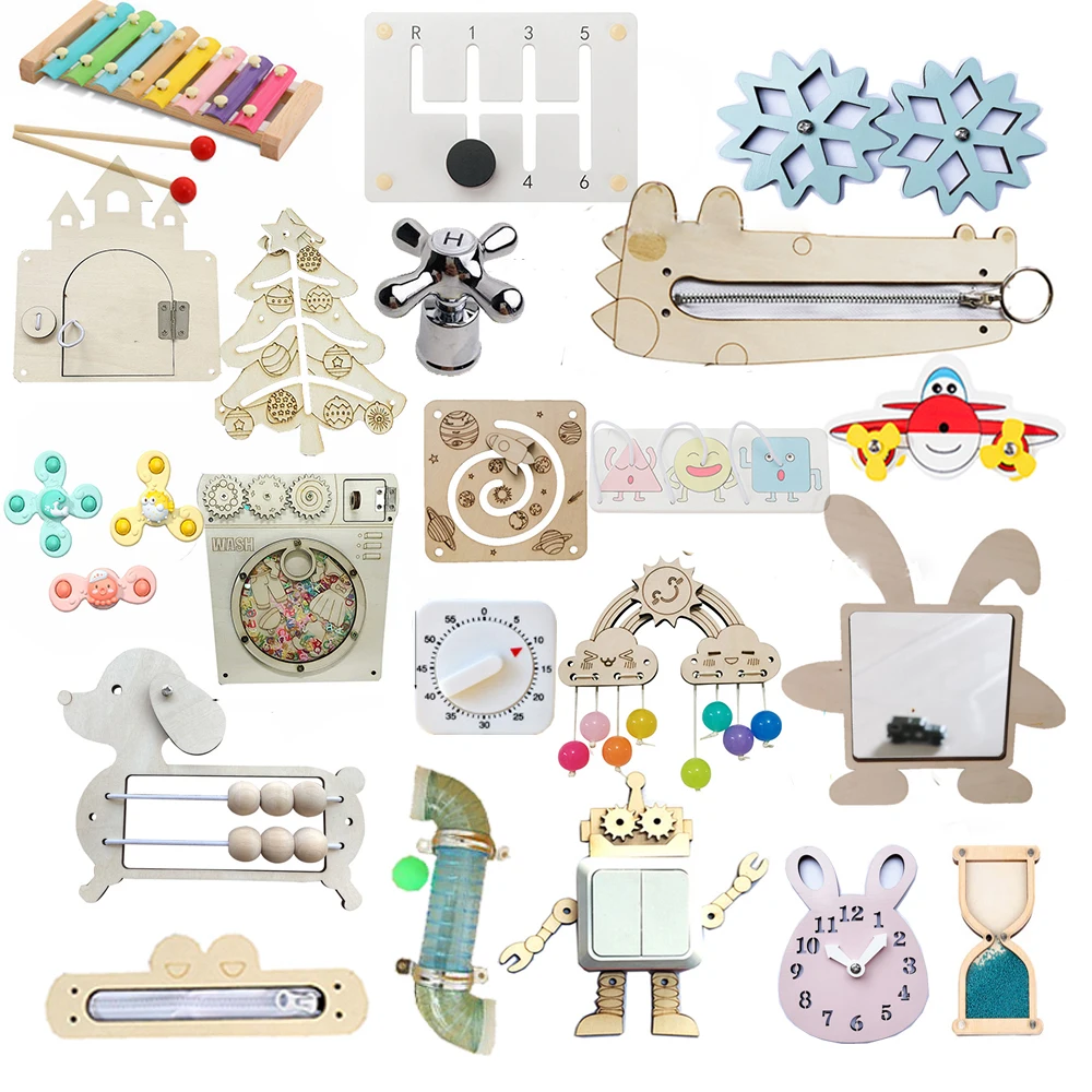 Children Busy Board Accessories Montessori Activity Board Components Baby Toys Educational Toys Wood DIY Material Sensory Parts
Children Busy Board Accessories Montessori Activity Board Components Baby Toys Educational Toys Wood DIY Material Sensory Parts