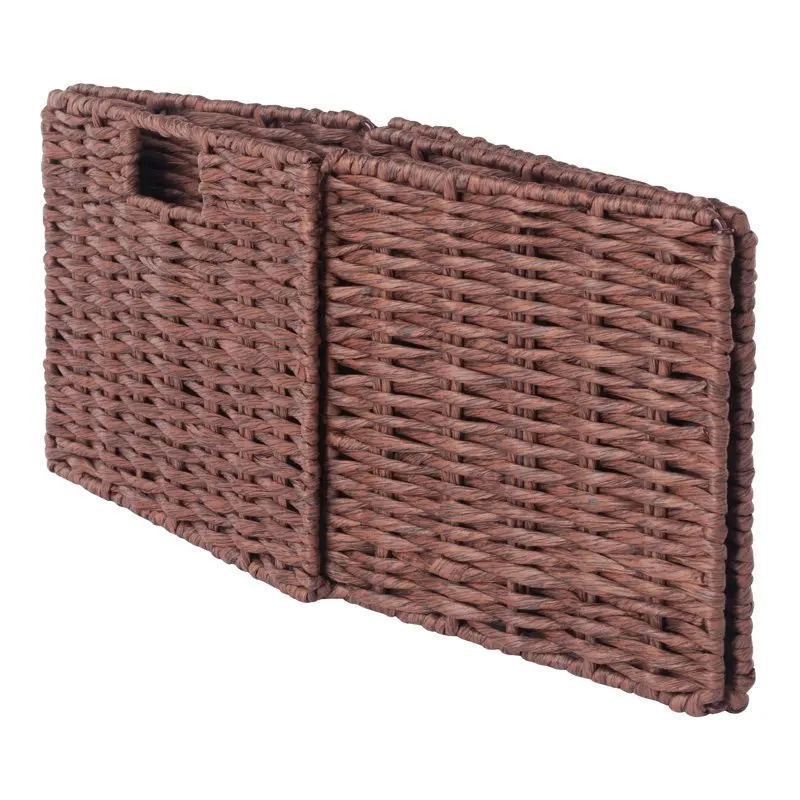 

Brown Eco-Friendly Walnut Brown Foldable 3-Pc Tessa Woven Rope Baskets - Durable & Portable Storage Solutions.