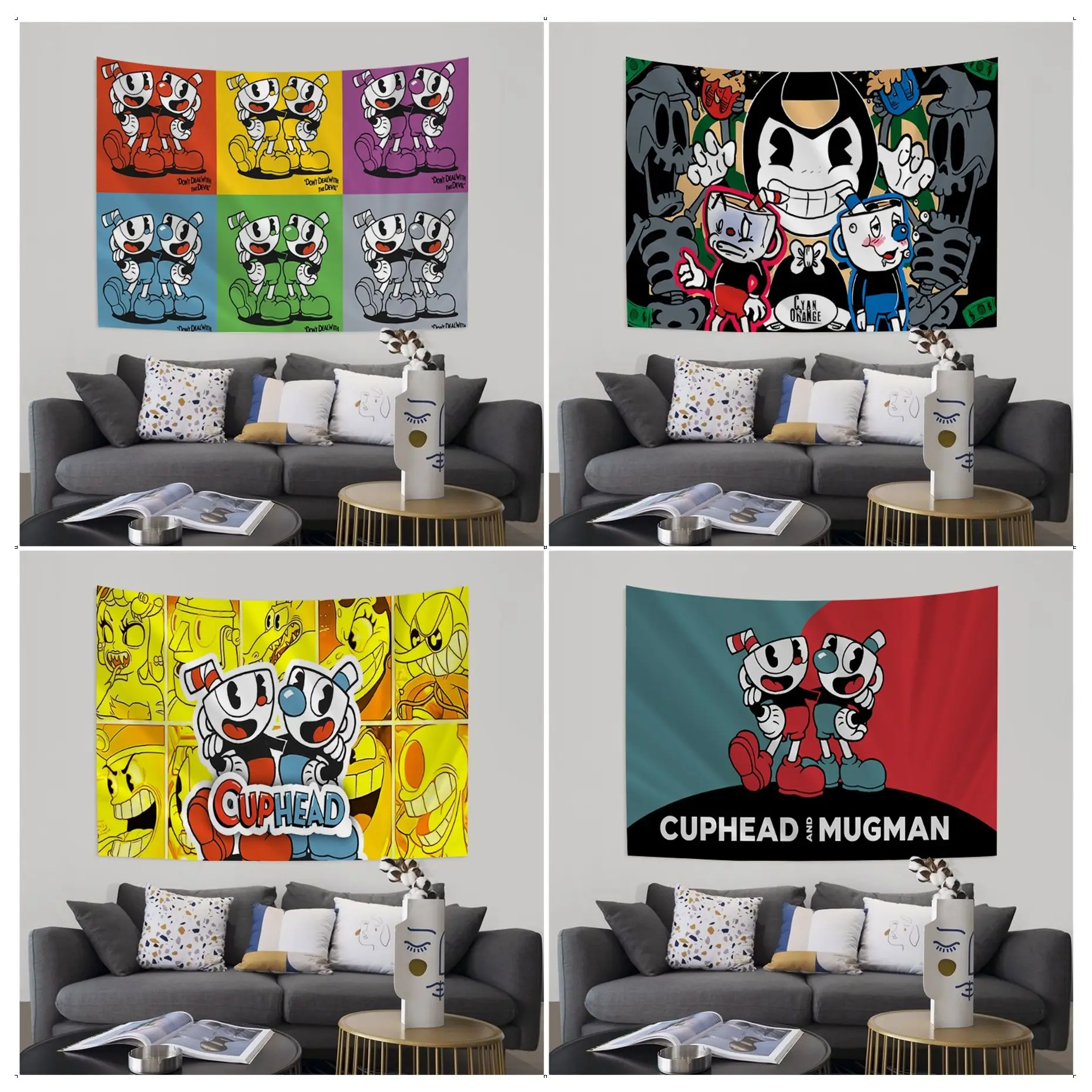 Аниме гобелен Cuphead And Mugman, японский настенный гобелен, аниме декоративное одеяло
Аниме гобелен Cuphead And Mugman, японский настенный гобелен, аниме декоративное одеяло