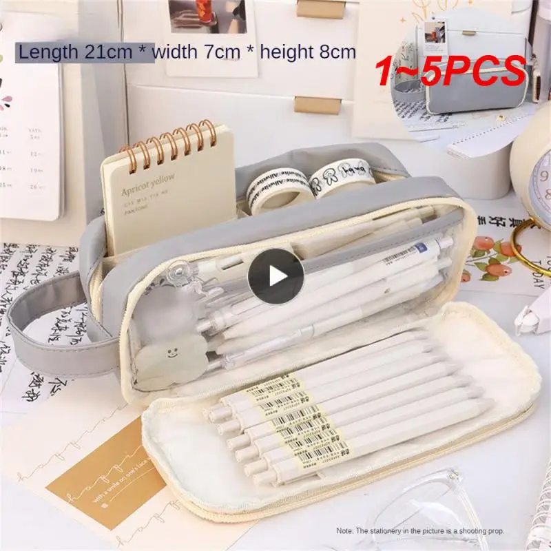1~5PCS Transparent Pencil Case Large Capacity Pencil Pouch School Supplies Pen Case Trousse Estuches Escolares Stationery 
1~5PCS Transparent Pencil Case Large Capacity Pencil Pouch School Supplies Pen Case Trousse Estuches Escolares Stationery