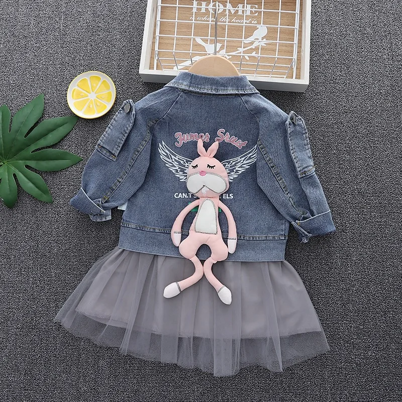 Girls Cute Clothes Sets Spring Autumn 1 2 3 4 Years Children Denim Coats Tulle Dress 2pcs Birthday Suit For Baby Outfits Kids
Girls Cute Clothes Sets Spring Autumn 1 2 3 4 Years Children Denim Coats Tulle Dress 2pcs Birthday Suit For Baby Outfits Kids
