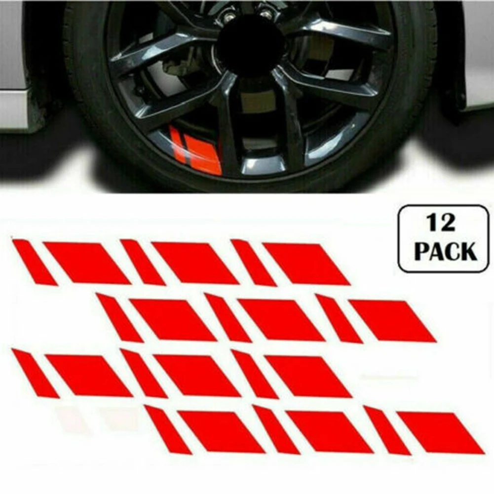 12Pcs Car Sticker Reflective Car Wheel Rim Vinyl Warning Stickers Auto Red Accessories For 16"-21" Rims
12Pcs Car Sticker Reflective Car Wheel Rim Vinyl Warning Stickers Auto Red Accessories For 16"-21" Rims