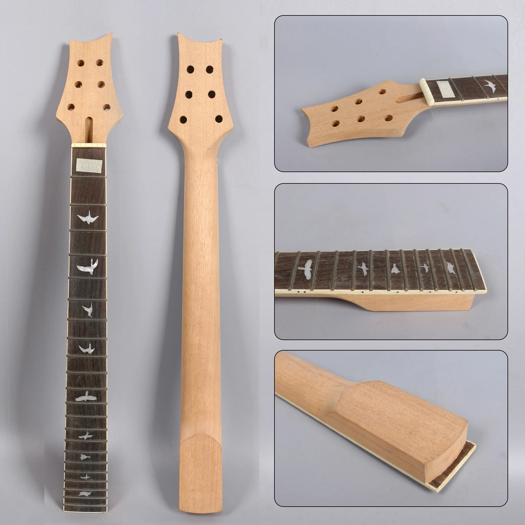 reverse desing Diy Guitar NECK 22 Fret 25.5Inch MAHOGANY INLAY Rosewood Fretboard
reverse desing Diy Guitar NECK 22 Fret 25.5Inch MAHOGANY INLAY Rosewood Fretboard