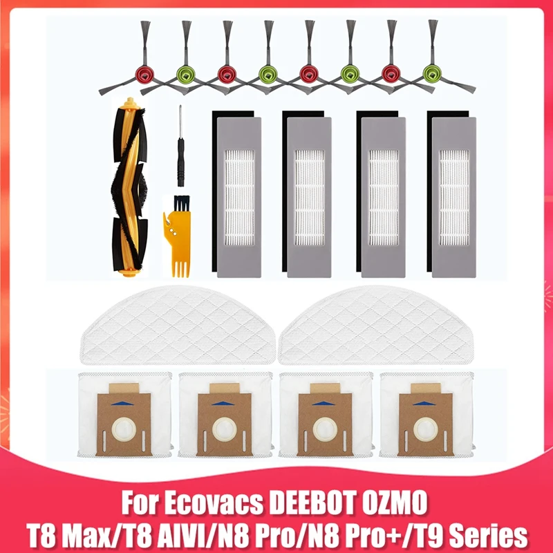Accessory Kit Replacement For Ecovacs DEEBOT OZMO T8 Max/T8 AIVI/N8 Pro/N8 Pro+ Robot Vacuum Cleaner
Accessory Kit Replacement For Ecovacs DEEBOT OZMO T8 Max/T8 AIVI/N8 Pro/N8 Pro+ Robot Vacuum Cleaner