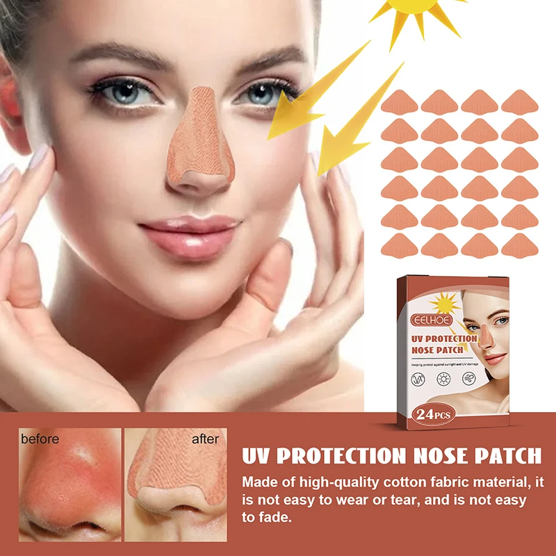 24pcs Sunscreen Nose Patch for Summer Outdoor Breathability Comfort Refreshing Uv Protection Nose Mask Skin Care Sun Protection
24pcs Sunscreen Nose Patch for Summer Outdoor Breathability Comfort Refreshing Uv Protection Nose Mask Skin Care Sun Protection