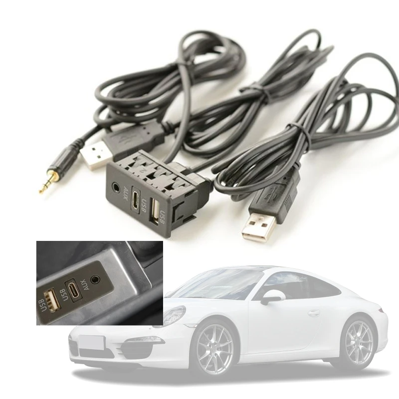 1 Pc Practical Car Extension Panel Cable USB Type-C Aux Interface Power Adapter Cable Car Power Modification Cable
1 Pc Practical Car Extension Panel Cable USB Type-C Aux Interface Power Adapter Cable Car Power Modification Cable