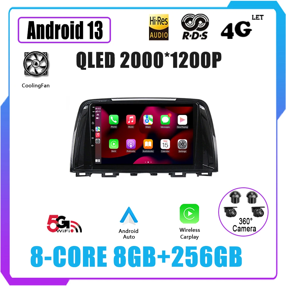 9'' Android 13 Radio For Mazda 6 GJ Atenza 2012-2016 Car Multimedia Navigation Video Player stereo GPS CarPlay 2 Din No DVD BT
9'' Android 13 Radio For Mazda 6 GJ Atenza 2012-2016 Car Multimedia Navigation Video Player stereo GPS CarPlay 2 Din No DVD BT