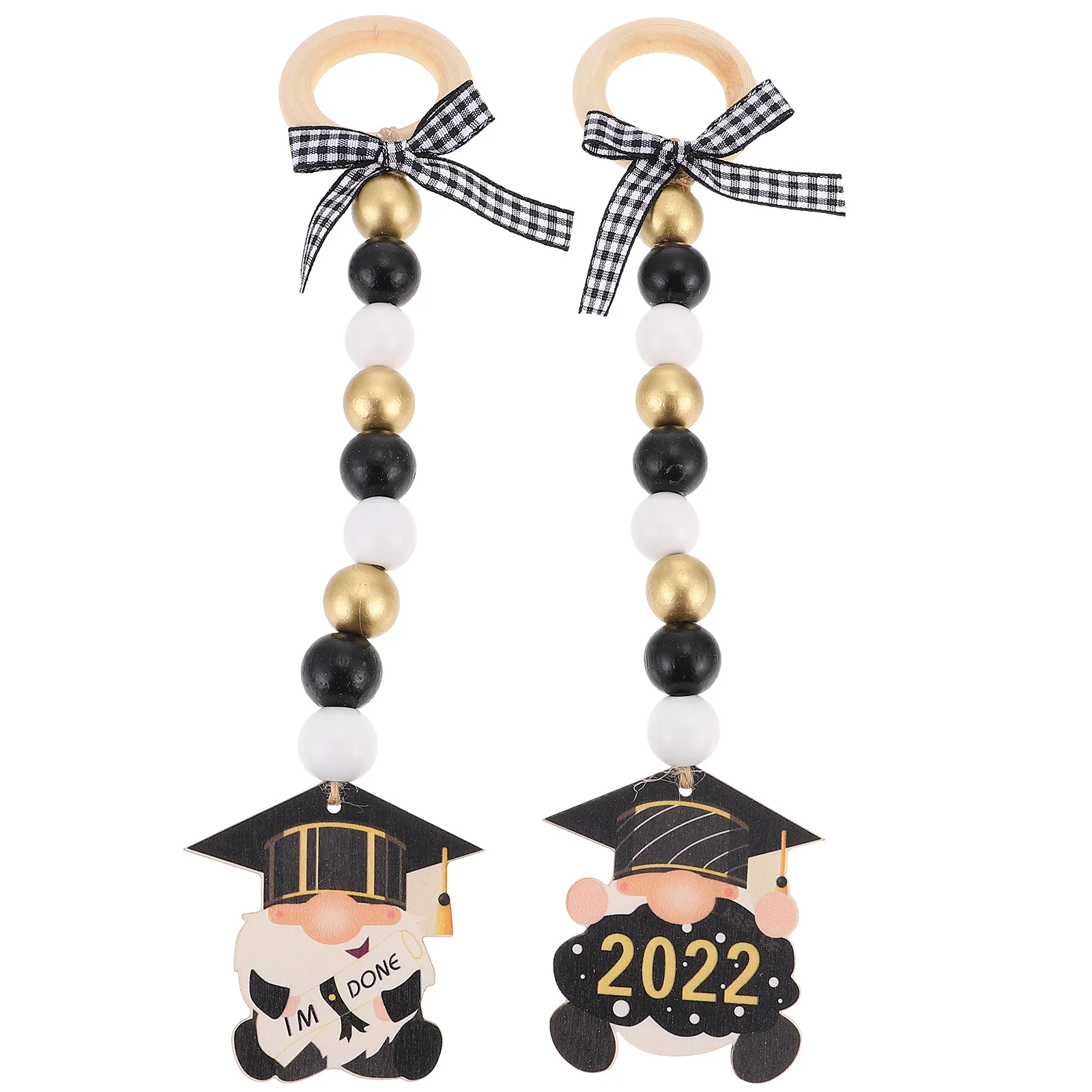 2Pcs Graduation Season Wood Bead Garland Wood Beaded Hanging Ornament with Gnome Pendant
2Pcs Graduation Season Wood Bead Garland Wood Beaded Hanging Ornament with Gnome Pendant