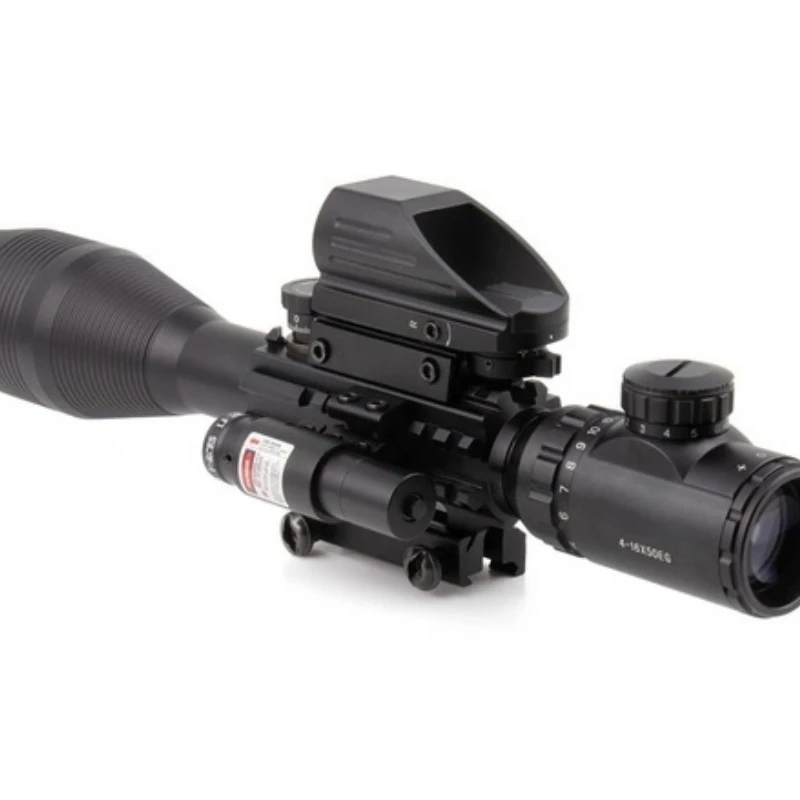 Amazon Hot Selling Combo Reticle C4-16x50EG Tactical Rifle Scope with Holographic Red Dot Sight Compact
Amazon Hot Selling Combo Reticle C4-16x50EG Tactical Rifle Scope with Holographic Red Dot Sight Compact