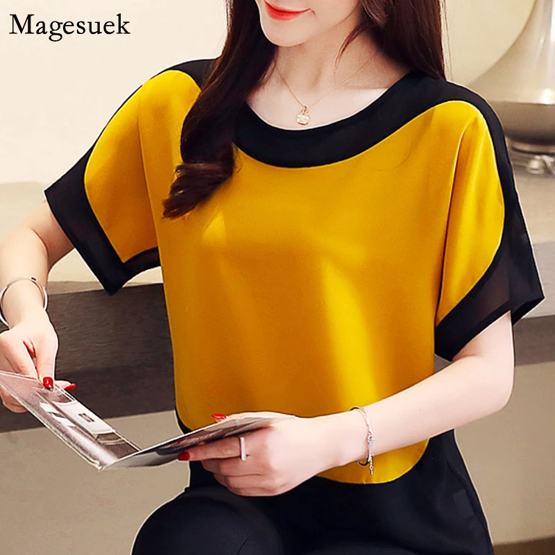 Summer 2022 Casual Women Blouses Fashion Top Slim Solid Chiffon Shirt Women Short Sleeve O-Neck White Shirts Women Clothing 3397
Summer 2022 Casual Women Blouses Fashion Top Slim Solid Chiffon Shirt Women Short Sleeve O-Neck White Shirts Women Clothing 3397