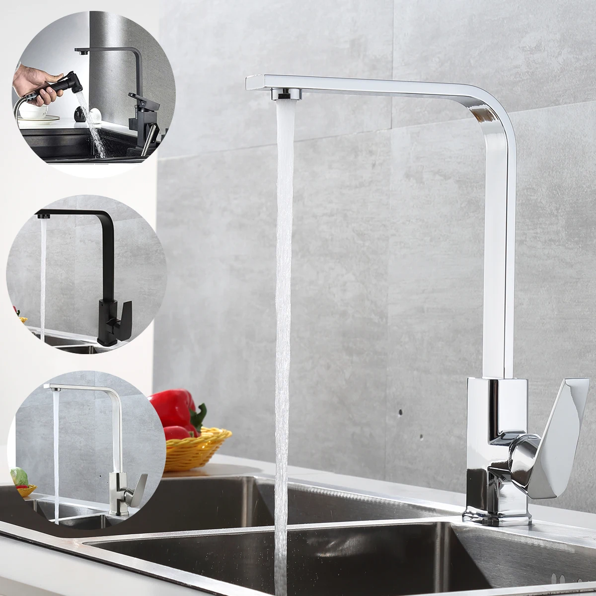 2022 Kitchen Faucets Sink Water Faucet 360 Rotation Swivel Faucet Mixer Single Holder Single Hole Black Matte Mixer Tap
2022 Kitchen Faucets Sink Water Faucet 360 Rotation Swivel Faucet Mixer Single Holder Single Hole Black Matte Mixer Tap