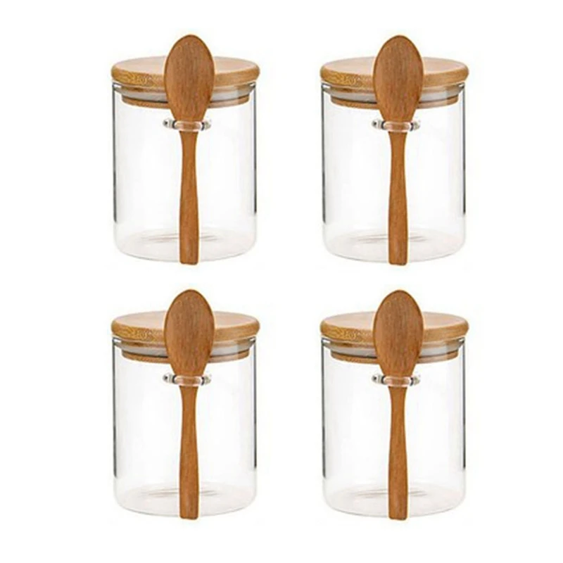 4Pcs Sugar Bowl With Bamboo Lid And Spoon Clear Glass Canister Jar For Kitchen Storag
4Pcs Sugar Bowl With Bamboo Lid And Spoon Clear Glass Canister Jar For Kitchen Storag