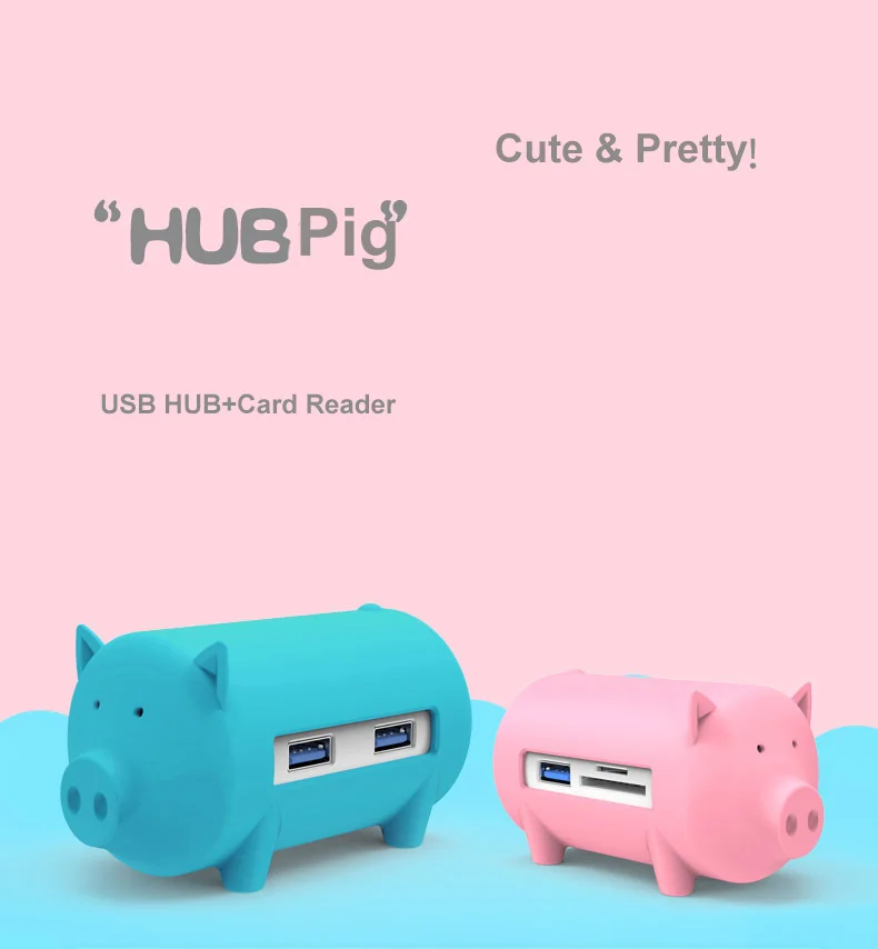 Little Pig USB 3.0 HUB TF/SD Card Reader Multifunction Splitter Adapter for Laptop Macbook Pro PC Computer Accessories Gift
Little Pig USB 3.0 HUB TF/SD Card Reader Multifunction Splitter Adapter for Laptop Macbook Pro PC Computer Accessories Gift