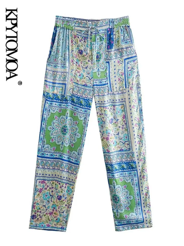 KPYTOMOA Women Fashion Side Pockets Printed Straight Pants Vintage High Elastic Waist Drawstring Female Ankle Trousers Mujer
KPYTOMOA Women Fashion Side Pockets Printed Straight Pants Vintage High Elastic Waist Drawstring Female Ankle Trousers Mujer