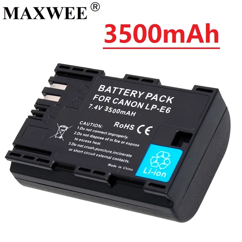 Аккумулятор 3500 мАч для LP E6 LPE6 LP-E6 E6N + двойное зарядное светодиодный кой для камер Canon EOS 5DS R 5D Mark II 5D Mark III 6D 7D 70D 80D
Аккумулятор 3500 мАч для LP E6 LPE6 LP-E6 E6N + двойное зарядное светодиодный кой для камер Canon EOS 5DS R 5D Mark II 5D Mark III 6D 7D 70D 80D