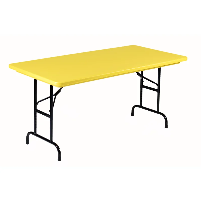 Correll YELLOW Commercial Duty, Adjustable Height Plastic Top Folding Table. Height Adjusts from 22" to 32" for Kinderg
Correll YELLOW Commercial Duty, Adjustable Height Plastic Top Folding Table. Height Adjusts from 22" to 32" for Kinderg