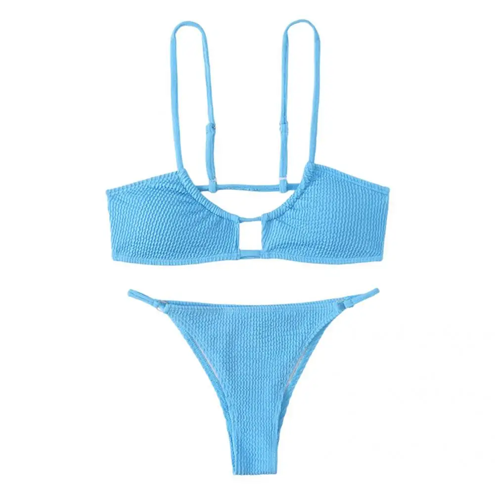 2 Pcs/Set Fabulous Lady Swimsuit Adjustable Spaghetti Strap Summer Bikini Set Lightweight Women Bikini Set
2 Pcs/Set Fabulous Lady Swimsuit Adjustable Spaghetti Strap Summer Bikini Set Lightweight Women Bikini Set