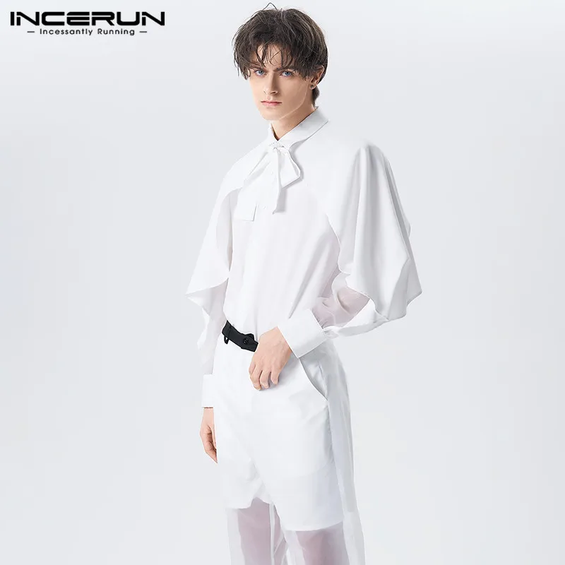Stylish Hot Sale Party Tops INCERUN New Men Patchwork Sleeve Body Ribbon Shirts Casual All-match Solid Loose Comfortable Blouse
Stylish Hot Sale Party Tops INCERUN New Men Patchwork Sleeve Body Ribbon Shirts Casual All-match Solid Loose Comfortable Blouse