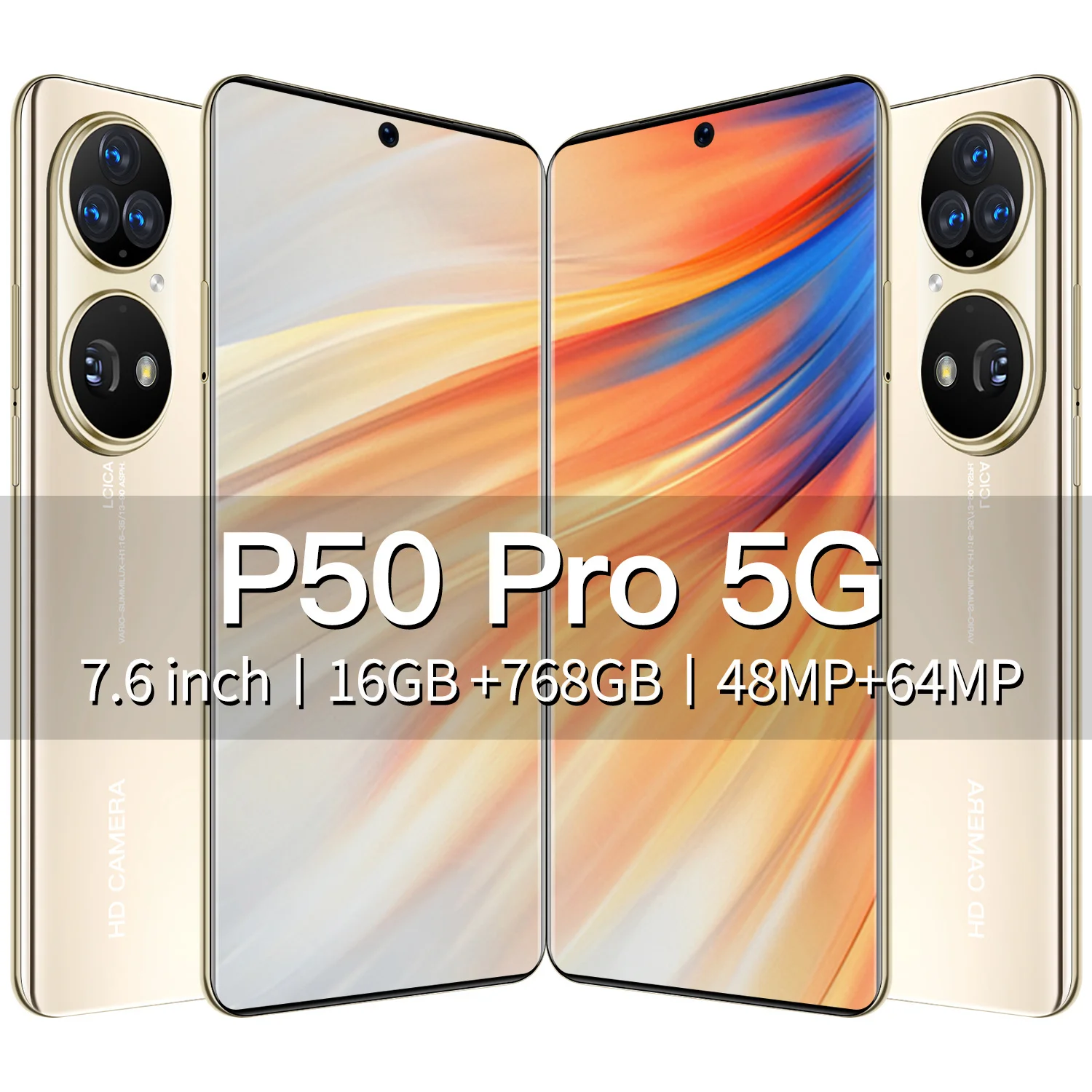 2022 Smartphone Global Version P50 Pro16GB RAM 768GB ROM 7.6 Inch Perforated HD Screen Smartphone Android 11 Unlocked Cell Phone
2022 Smartphone Global Version P50 Pro16GB RAM 768GB ROM 7.6 Inch Perforated HD Screen Smartphone Android 11 Unlocked Cell Phone