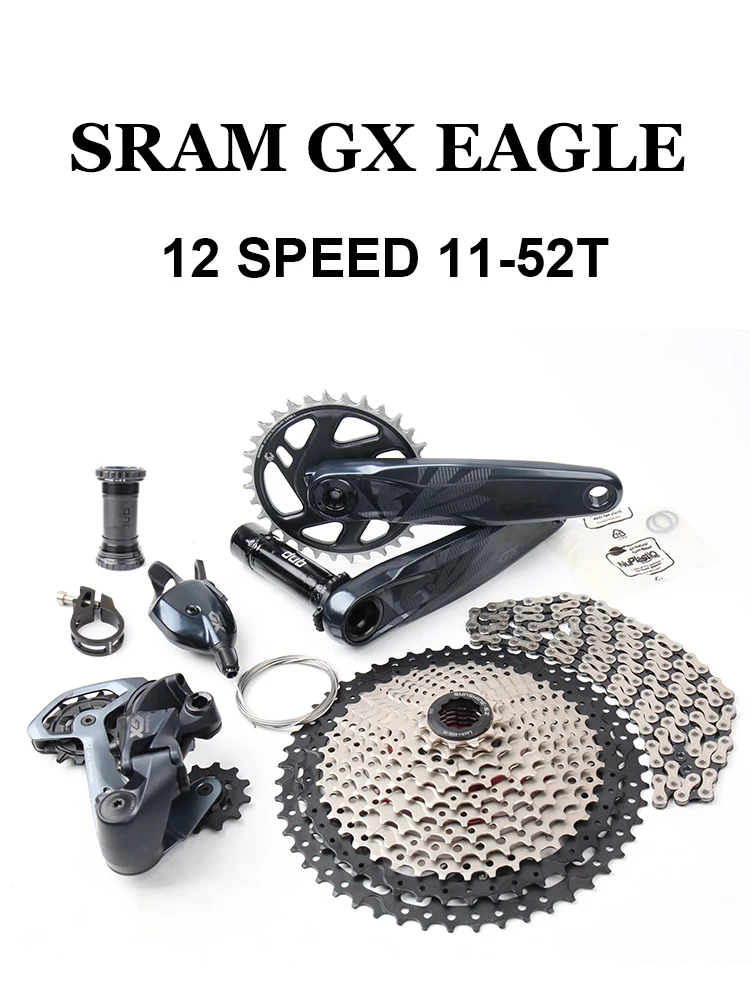 

2021 SRAM GX EAGLE 1X12 Speed DUB Groupset Kit Crankset Shifter Trigger Rear Derailleur Cassette 11-52T HG Freewheel Chain
