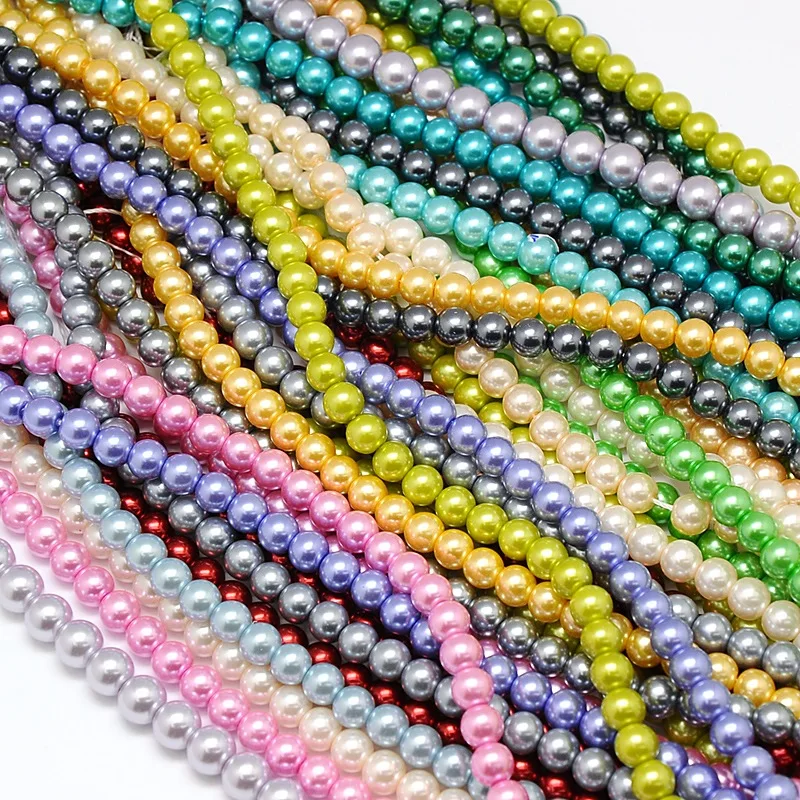 Baking Painted Round Glass Pearl Beads Strands 3 4 6 8 10 12mm Multicolor Pearlized Bead for DIY Jewelry Making Beading Supplies
Baking Painted Round Glass Pearl Beads Strands 3 4 6 8 10 12mm Multicolor Pearlized Bead for DIY Jewelry Making Beading Supplies