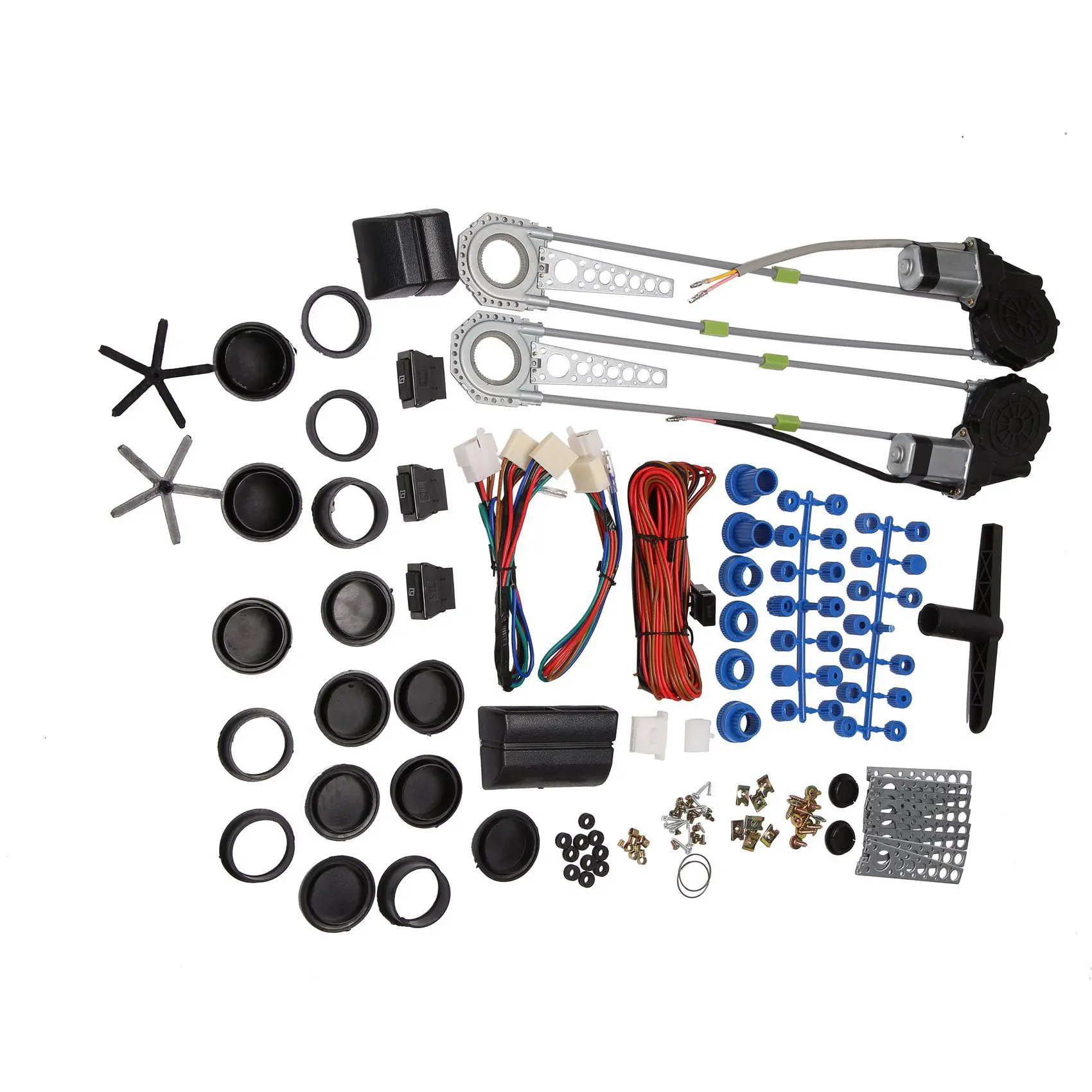 12V Universal 2 Door Electric Power Window Lift Regulator Conversion Kit +2 Switches
12V Universal 2 Door Electric Power Window Lift Regulator Conversion Kit +2 Switches