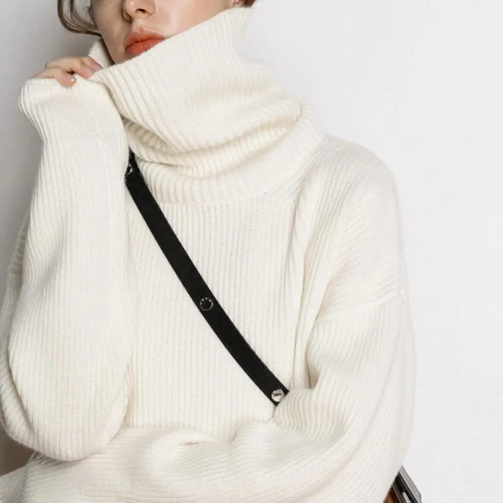Sweater Jumper Thickened Pullover Knitwear Women Pullover Solid Simple Fashion Knitted Sweater
Sweater Jumper Thickened Pullover Knitwear Women Pullover Solid Simple Fashion Knitted Sweater