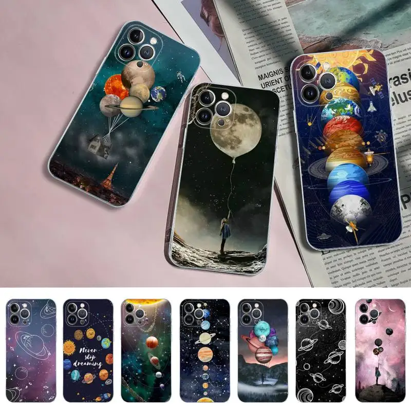Sky Space planet Moon stars Phone Case For iPhone 11 12 13 14 Mini Pro Max XR X XS TPU Clear Case For 8 7 6 Plus SE 2020
Sky Space planet Moon stars Phone Case For iPhone 11 12 13 14 Mini Pro Max XR X XS TPU Clear Case For 8 7 6 Plus SE 2020