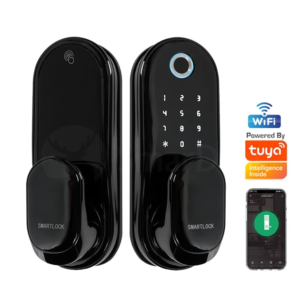 

Новый электронный замок для Tuya Smart дверной замок с Wi-Fi отпечатком пальца/смарт-картой/паролем/ключом/приложением разблокировка без ключа