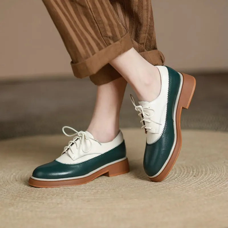 ZawsThia Genuine Natural Cow Leather Retro Working Office Lace-up Oxfords Womens Loafers Low Heels Platform Flats Brogue Shoes
ZawsThia Genuine Natural Cow Leather Retro Working Office Lace-up Oxfords Womens Loafers Low Heels Platform Flats Brogue Shoes