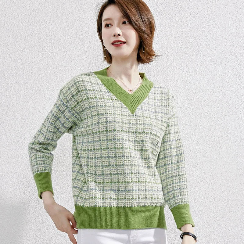 Autumn Winter Women Sweaters Knitting Shirt V-Neck Long Sleeve Pullover Loose Casual Knitted Sweaters
Autumn Winter Women Sweaters Knitting Shirt V-Neck Long Sleeve Pullover Loose Casual Knitted Sweaters