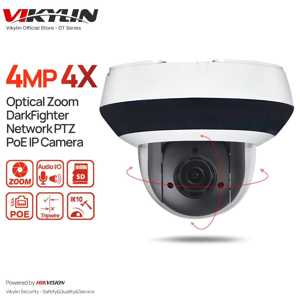 IP-камера видеонаблюдения VIKYLIN PTZ, 2,8-12 мм, 4X Zoom MIC IR20m PoE IP66 IK10 H.265
IP-камера видеонаблюдения VIKYLIN PTZ, 2,8-12 мм, 4X Zoom MIC IR20m PoE IP66 IK10 H.265
