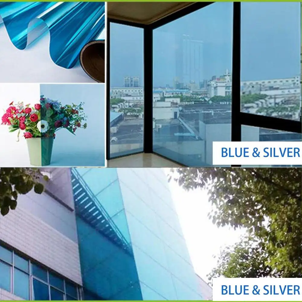 80 By 600 Cm Blue&Silver One Way Mirror Solar TINT Window Film Glass Use Reflective Film Heat Control For Home And Office
80 By 600 Cm Blue&Silver One Way Mirror Solar TINT Window Film Glass Use Reflective Film Heat Control For Home And Office