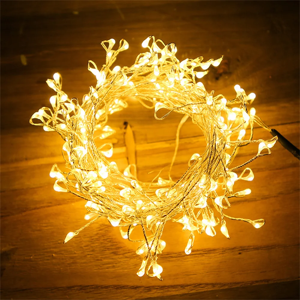 

USB Powered Firecrackers Garland Light 3.5M 200Leds Copper Wire LED String Lights for Wedding Party Garden Christma Home Decor