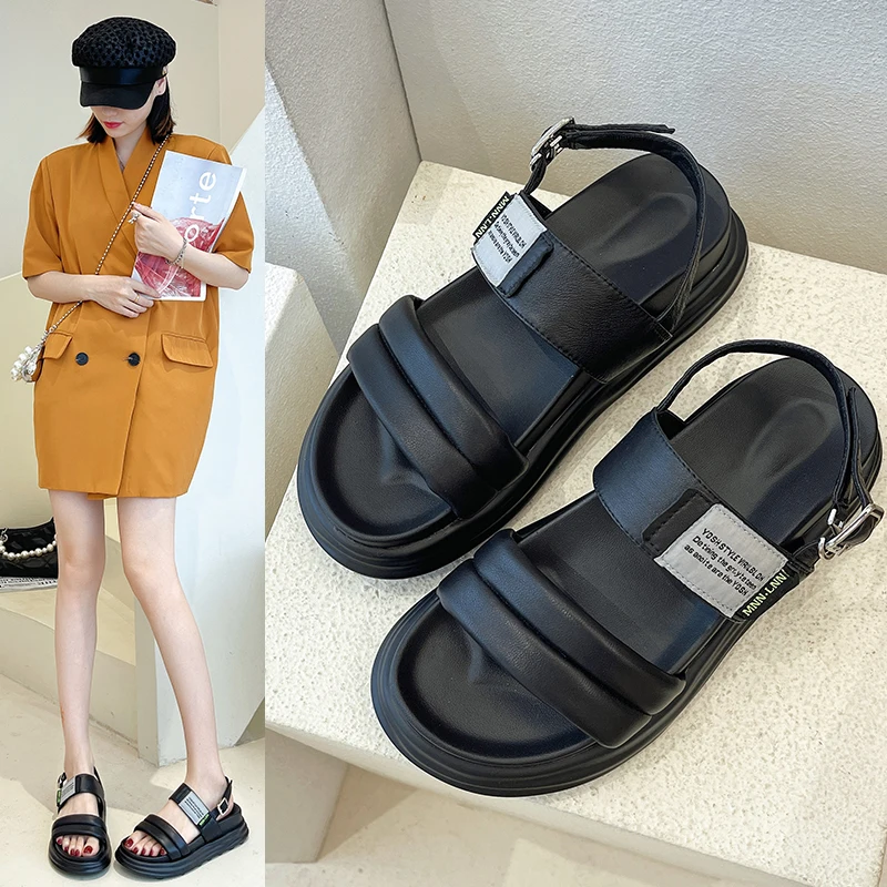 NewCurve Sandals Women Genuine Sheep Leather Flat Platform 5CM High Heel Summer Beach Sports Shoes Ladies Footwear Outdoor
NewCurve Sandals Women Genuine Sheep Leather Flat Platform 5CM High Heel Summer Beach Sports Shoes Ladies Footwear Outdoor