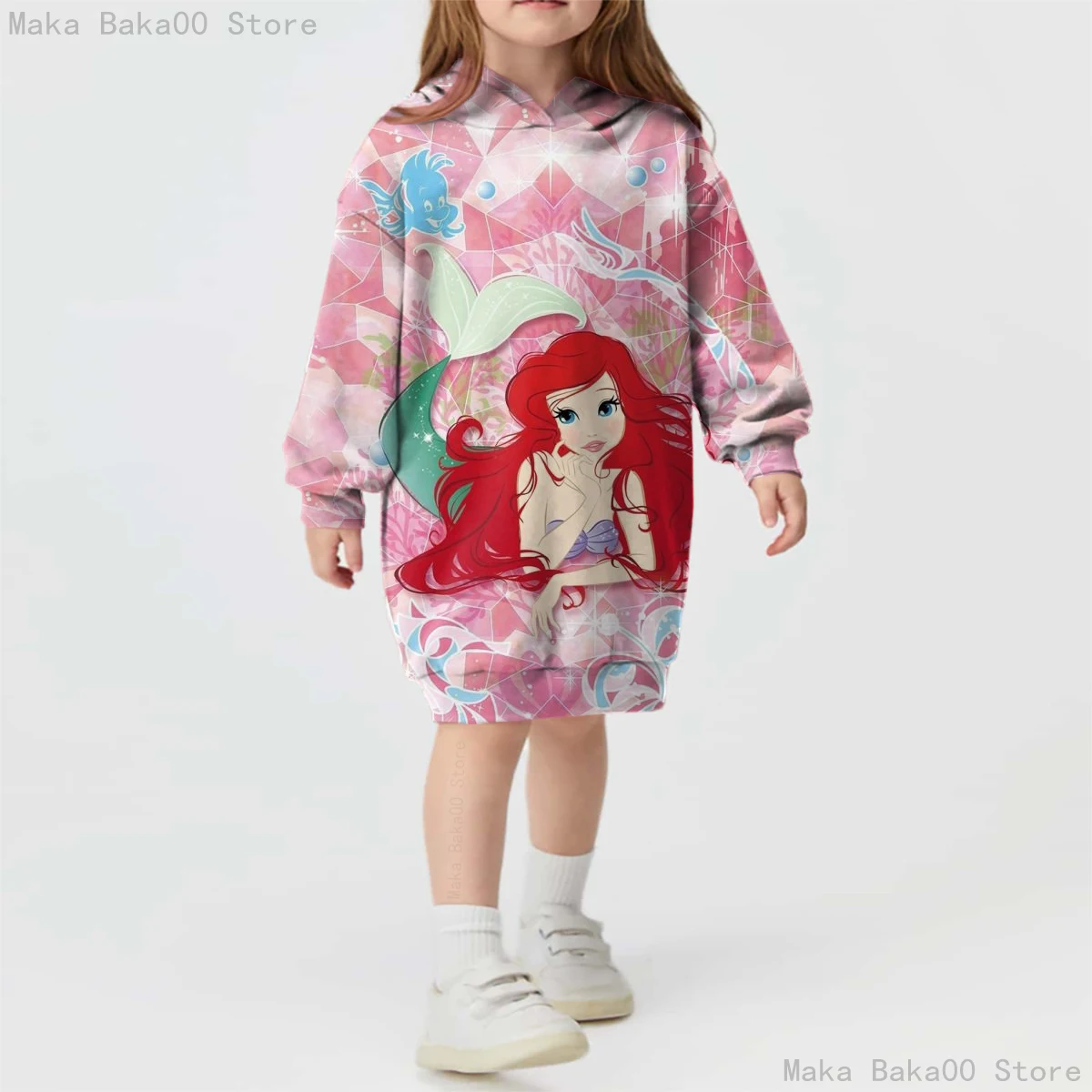 Children's Clothing New Hoodie Sweatshirt Printing Casual Sports Children's Play Costume Mermaid Princess Loose Cartoon Girl Top 
Children's Clothing New Hoodie Sweatshirt Printing Casual Sports Children's Play Costume Mermaid Princess Loose Cartoon Girl Top