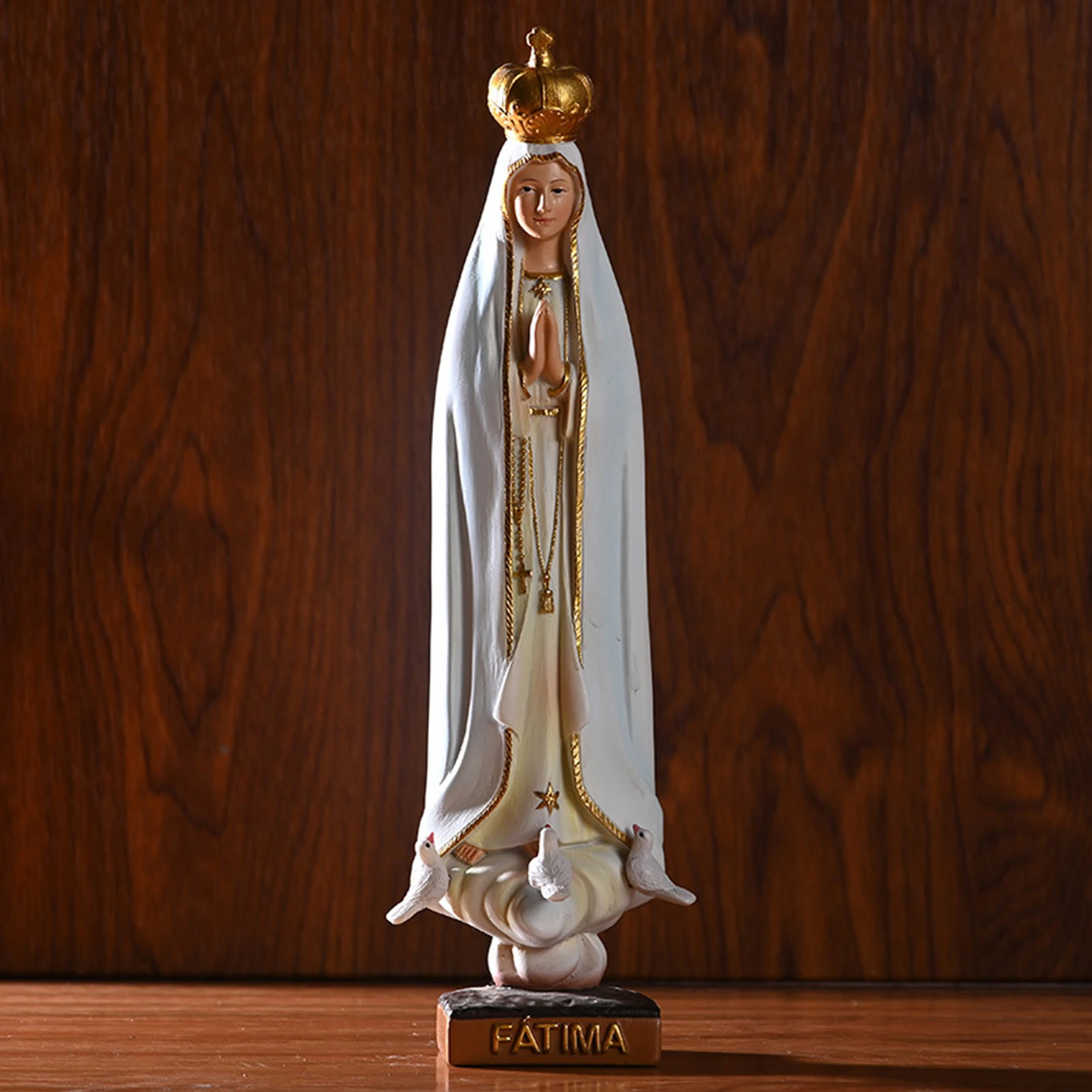 

Catholic Statue Our Lady Of Fatima Statue Virgin Mary Figure For Home Tabletop Catholic Home Decoration Statue Resin Figurine