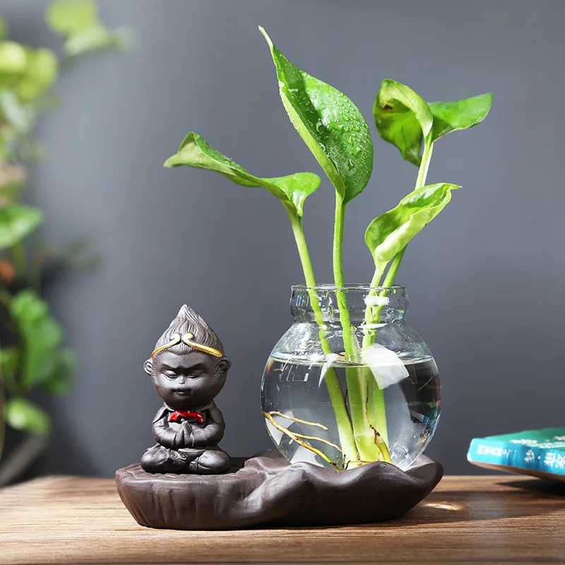 Cartoon Glass Flowerpots Purple Clay Tea Pet Home Decor Mini Water Planting Flower Vase Desktop Flower Pot Hydroponic Decor
Cartoon Glass Flowerpots Purple Clay Tea Pet Home Decor Mini Water Planting Flower Vase Desktop Flower Pot Hydroponic Decor