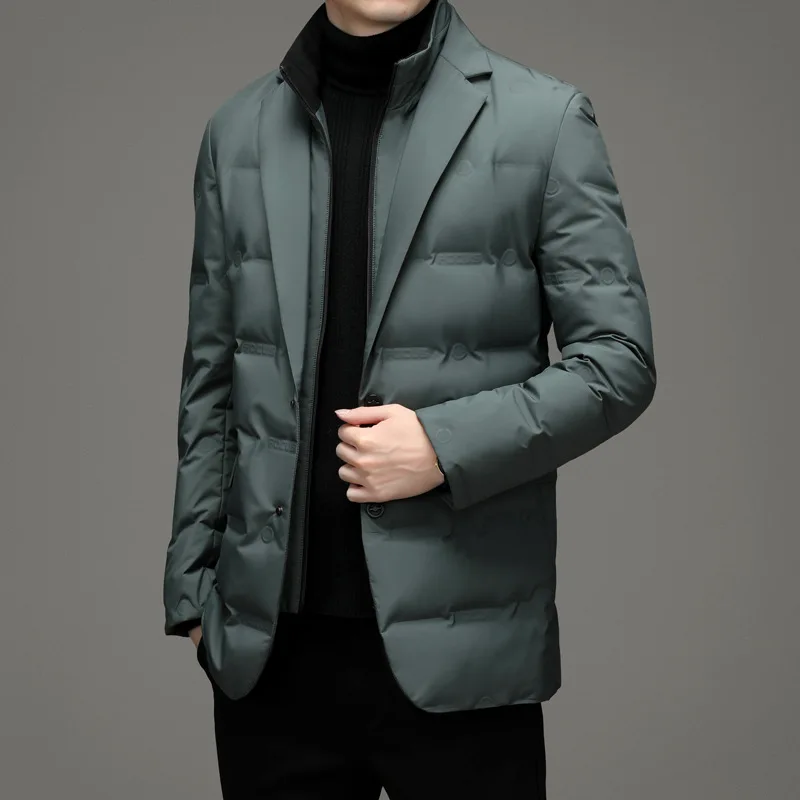 Collar Warm Men's 2023 Down Two-piece Fake Leisure New Business Blazer Warm Winter Jacket Stand-up
Collar Warm Men's 2023 Down Two-piece Fake Leisure New Business Blazer Warm Winter Jacket Stand-up