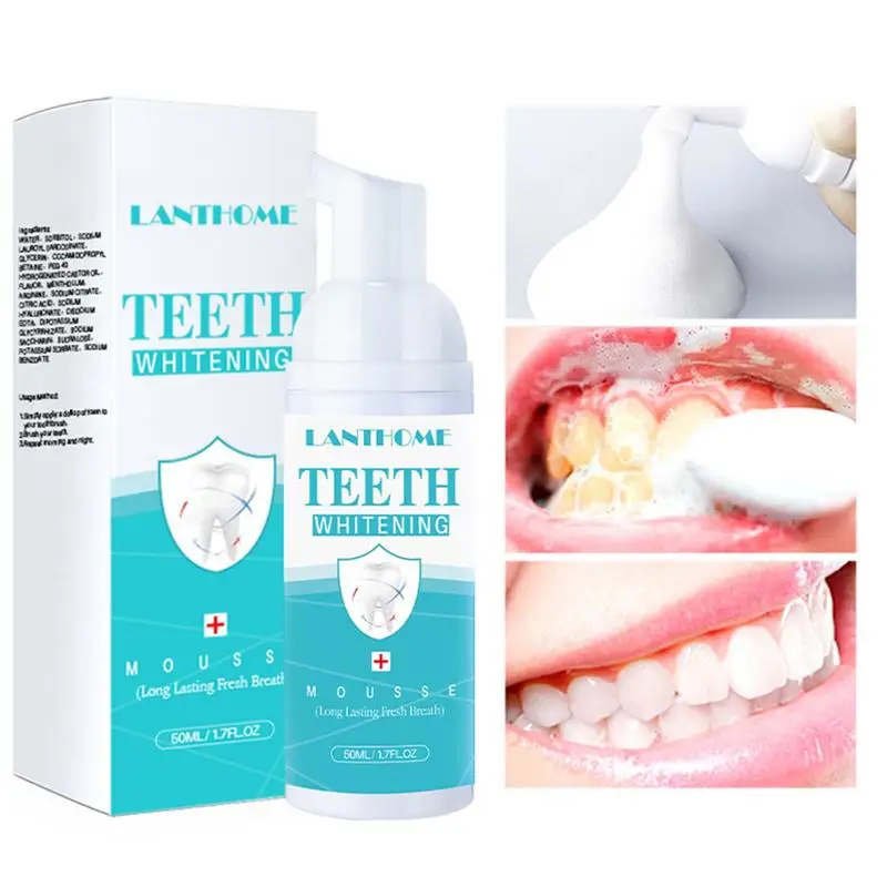 

Mint Flavour Foam Toothpaste 50ml Teeth Whitening Deep Cleaning Refresh Ultra Fine Freshen Breath Stain Gum Removal Tooth Mousse