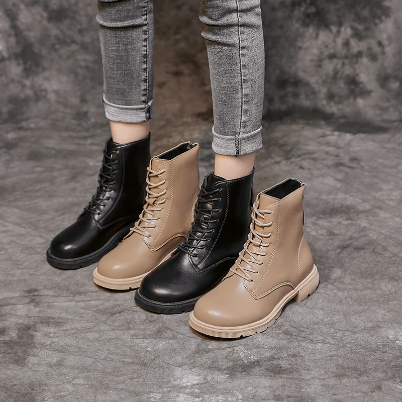 Women's Boots 2022 Spring and Autumn Lace Up Women Boots British Style Heel Zipper Short Boots Thick-soled Women's Shoes
Women's Boots 2022 Spring and Autumn Lace Up Women Boots British Style Heel Zipper Short Boots Thick-soled Women's Shoes