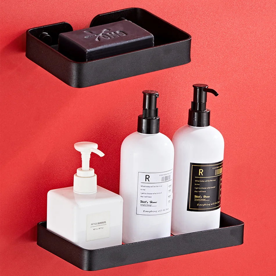 White Bathroom Shelf Black Space Aluminum for Kitchen Rectangle Shelves Bathroom Storage Organizer Bath Shampoo Soap Dish Holder
White Bathroom Shelf Black Space Aluminum for Kitchen Rectangle Shelves Bathroom Storage Organizer Bath Shampoo Soap Dish Holder