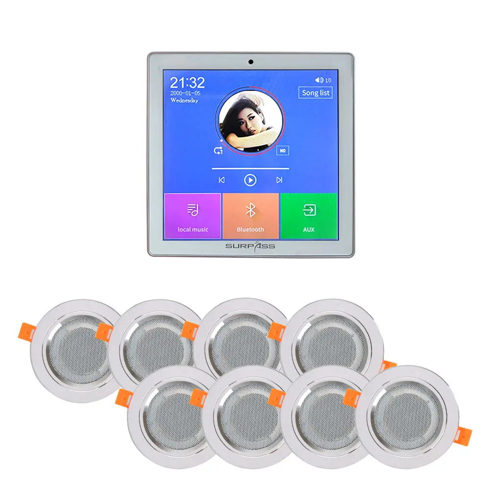 Full Screen Touch 4 Inch IPS Display In Wall Amplifier With 3" In-ceiling Speaker
Full Screen Touch 4 Inch IPS Display In Wall Amplifier With 3" In-ceiling Speaker