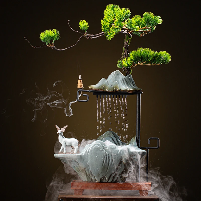 Backflow Incense Burner Zen Garden Electronic Waterfall Incense Burner Nordic Home Decoration Porta Incienso Incense Holder
Backflow Incense Burner Zen Garden Electronic Waterfall Incense Burner Nordic Home Decoration Porta Incienso Incense Holder