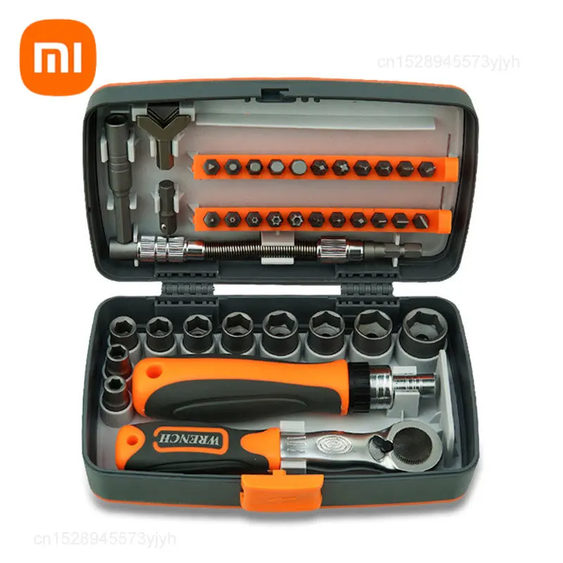 

Xiaomi 38 in 1 Labor-saving Ratchet Multipurpose Screwdriver Set Socket Wrench Screwdriver Bits Kit Household Repair Hand Tools